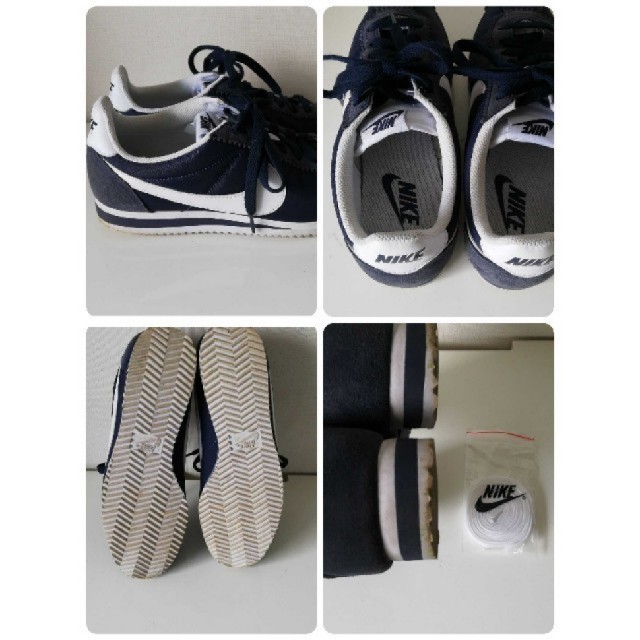 NIKE スニーカー ナイキ コルテッツ ナイロン ネイビー 24cm 3