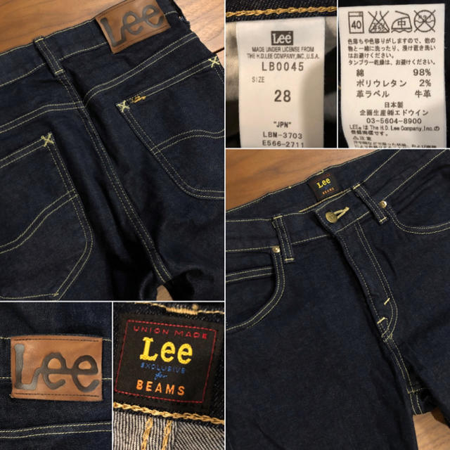 BEAMS(ビームス)のLee × BEAMS インディゴデニムダメージジーンズメンズ送料込 メンズのパンツ(デニム/ジーンズ)の商品写真