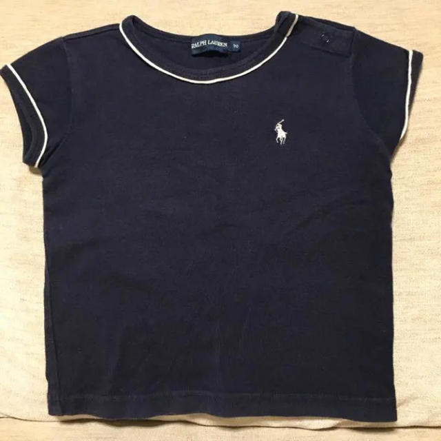 Ralph Lauren(ラルフローレン)のラルフローレンのＴシャツ シンプルで可愛いい男の子ベビー90ネイビー キッズ/ベビー/マタニティのベビー服(~85cm)(Ｔシャツ)の商品写真