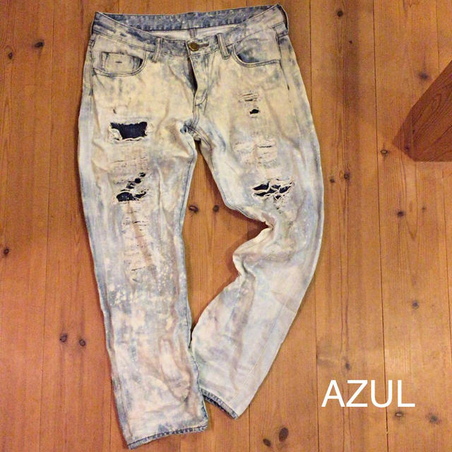 AZUL by moussy(アズールバイマウジー)のAZUL リメイクデニム 今月末まで レディースのパンツ(デニム/ジーンズ)の商品写真