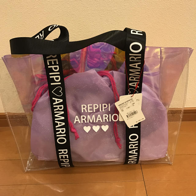 repipi armario(レピピアルマリオ)のレピピアルマリオ新品スイムバック紫 キッズ/ベビー/マタニティのこども用バッグ(トートバッグ)の商品写真