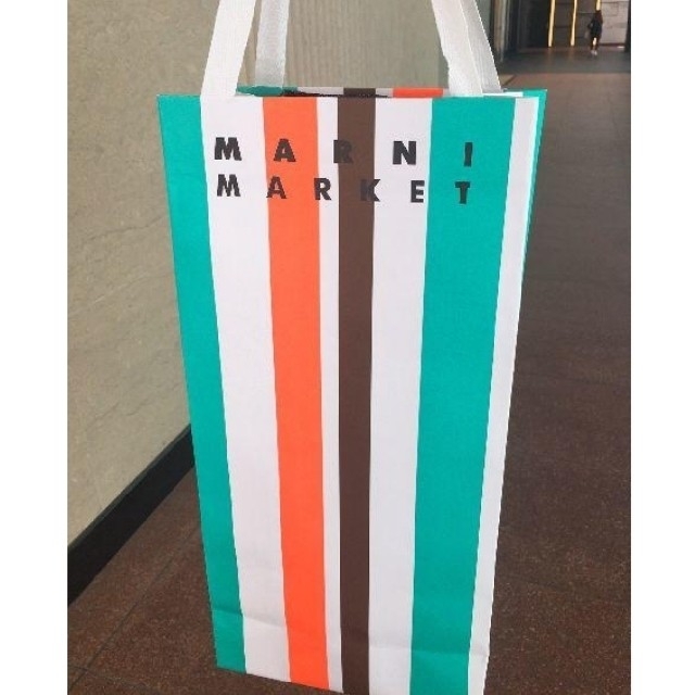 MARNI 　ストライプバッグ 　ラッカーレッド　新品