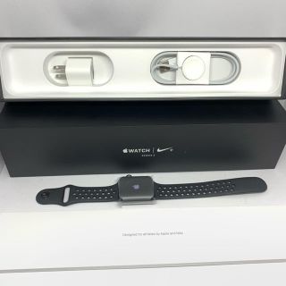 アップルウォッチ(Apple Watch)の【美品】Apple Watch series3 42mm nike(腕時計(デジタル))