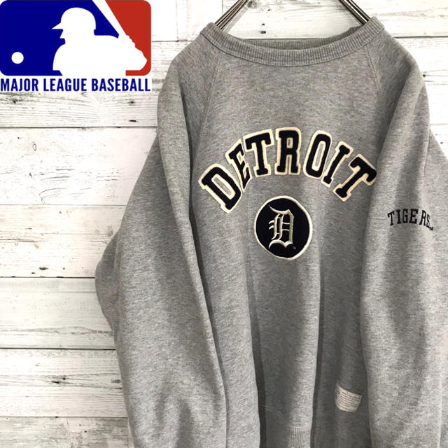 【レア】MLB☆デトロイト・タイガース 刺繍ワッペンビッグロゴ スウェット メンズのトップス(スウェット)の商品写真