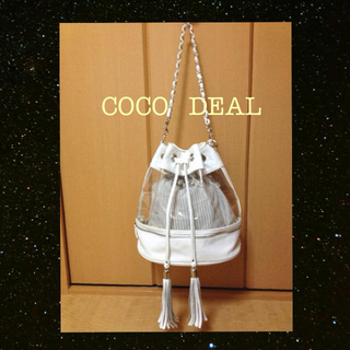 ココディール(COCO DEAL)のビニール✖レザー巾着バッグ   今季商品(ハンドバッグ)