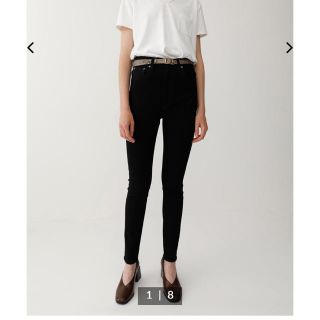 マウジー(moussy)の［新品］MOUSSY  HW Rebirth L／BLACK SKINNY(デニム/ジーンズ)