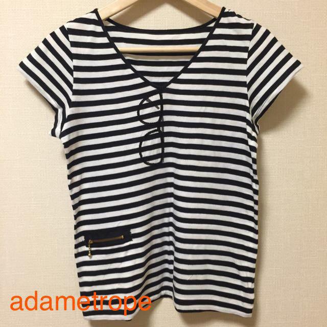 Adam et Rope'(アダムエロぺ)のアダムエロペ♡ボーダーＴシャツ レディースのトップス(Tシャツ(半袖/袖なし))の商品写真