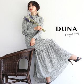 DUNA 花柄ロングワンピース(ロングワンピース/マキシワンピース)