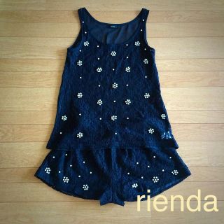 リエンダ(rienda)の❤︎ビーズ刺繍レースTOP＆S-PT❤︎(タンクトップ)