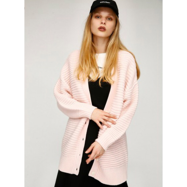 moussy(マウジー)のmoussy カーディガン ピンク レディースのトップス(カーディガン)の商品写真