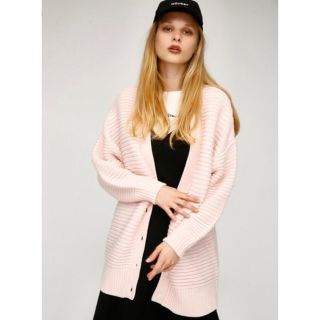 マウジー(moussy)のmoussy カーディガン ピンク(カーディガン)