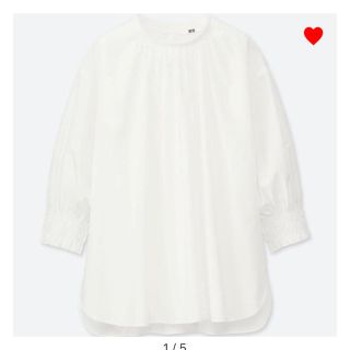 ユニクロ(UNIQLO)のUNIQLO エクストラファインコットンギャザーブラウス(シャツ/ブラウス(長袖/七分))