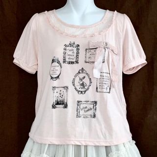 アクシーズファム(axes femme)の30.リボン付きTシャツ(Tシャツ(半袖/袖なし))