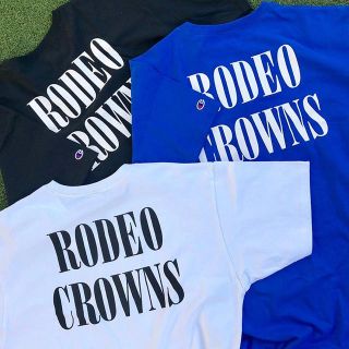 ロデオクラウンズワイドボウル(RODEO CROWNS WIDE BOWL)のRCWB♡champion ルーズTワンピース ブラック(ひざ丈ワンピース)