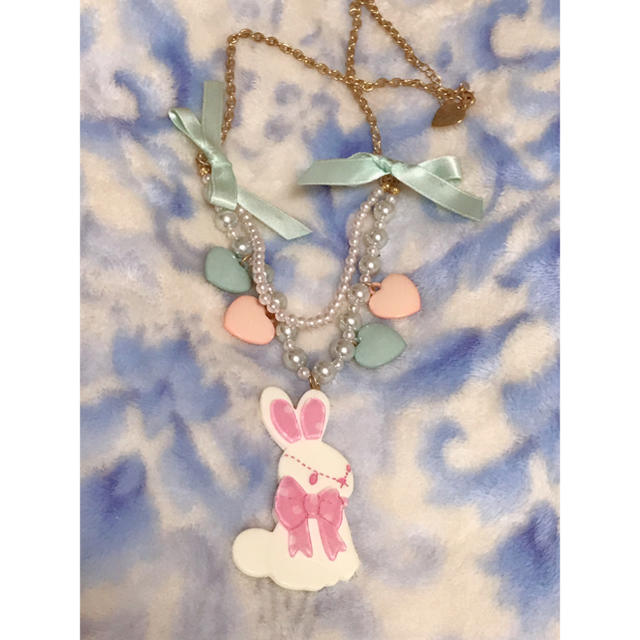 Angelic Pretty(アンジェリックプリティー)のドリーミィドールハウス♡ネックレス♡ミント×白 レディースのアクセサリー(ネックレス)の商品写真