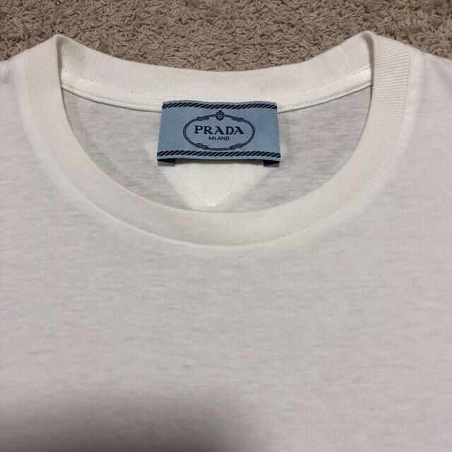 新品 PRADA プラダ Tシャツ 半袖 ホワイト 三角ロゴ コットン 白