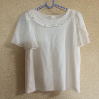 マジェスティックレゴン(MAJESTIC LEGON)の衿ぐりフリルPO(Tシャツ(半袖/袖なし))