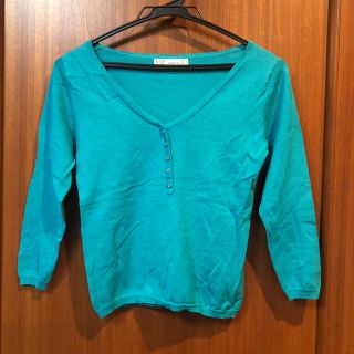 ザラ(ZARA)の美品  ザラのトルコブルーサマーニット＊＊(ニット/セーター)