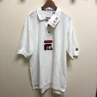 フィラ(FILA)の未使用 90s FILA ビッグロゴ ポロシャツ Ｌ ビッグシルエット(ポロシャツ)
