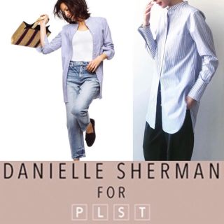 プラステ(PLST)の完売PLST DANIELLE SHERMANコットンブロードチュニックシャツ(シャツ/ブラウス(長袖/七分))