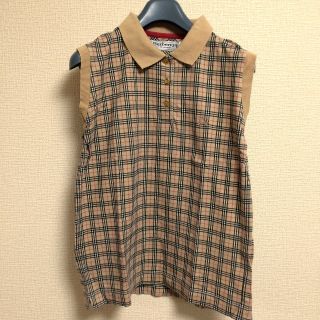 バーバリー(BURBERRY)の超レア美品 バーバリー ノバチェック ノースリーブポロシャツ シャツ ブラウス(シャツ/ブラウス(半袖/袖なし))