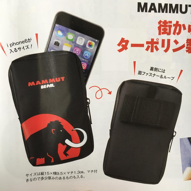 Mammut(マムート)のBE-PAL付録 MAMMUT×BE-PAL アウトドア2WAYポーチ スポーツ/アウトドアのアウトドア(登山用品)の商品写真