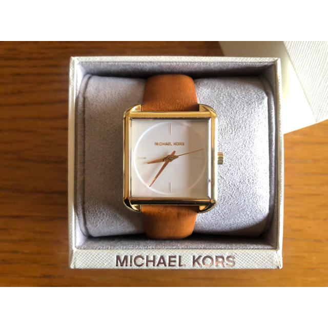 ファッション小物専用【sale】 michael kors 新品 腕時計 茶