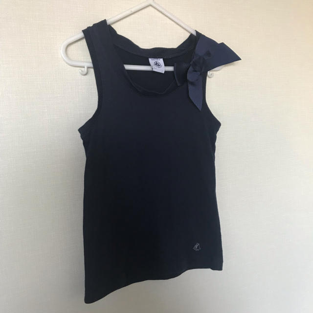 PETIT BATEAU(プチバトー)のプチバトー グログランリボン タンクトップ 6ans 専用 キッズ/ベビー/マタニティのキッズ服女の子用(90cm~)(Tシャツ/カットソー)の商品写真