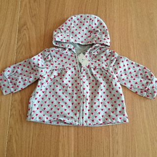 ベビーギャップ(babyGAP)の新品☆80 ベビーギャップ ハート柄 くま耳 パーカー(トレーナー)