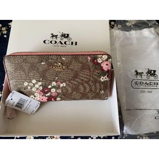 コーチ(COACH)の新品未使用☆コーチ☆ 花柄 レザー長財布 F29931 (財布)