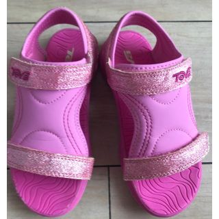 テバ(Teva)のteva サンダル 19cm ピンク ラメ キッズ 女の子(サンダル)