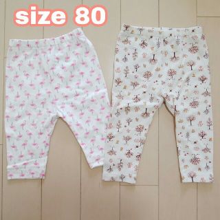 ユニクロ(UNIQLO)のユニクロ★レギンスセット 80　白キナリ(パンツ)