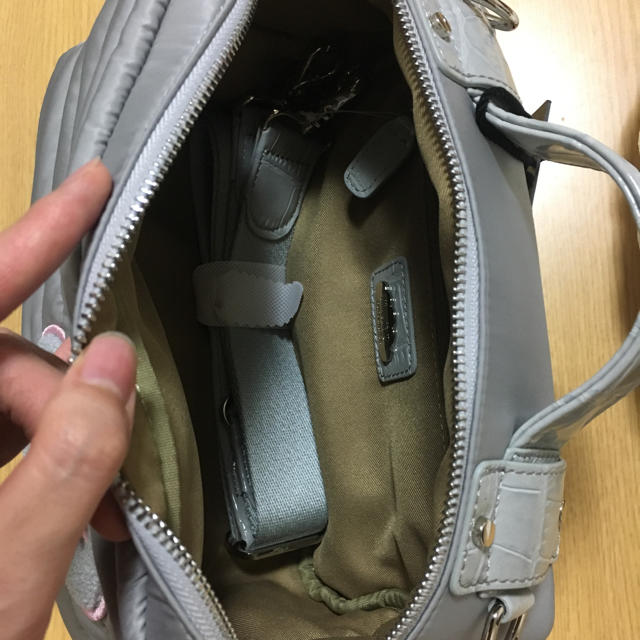 muta  8 POUCH BAG / ナイロン キルト ポーチバッグ グレー