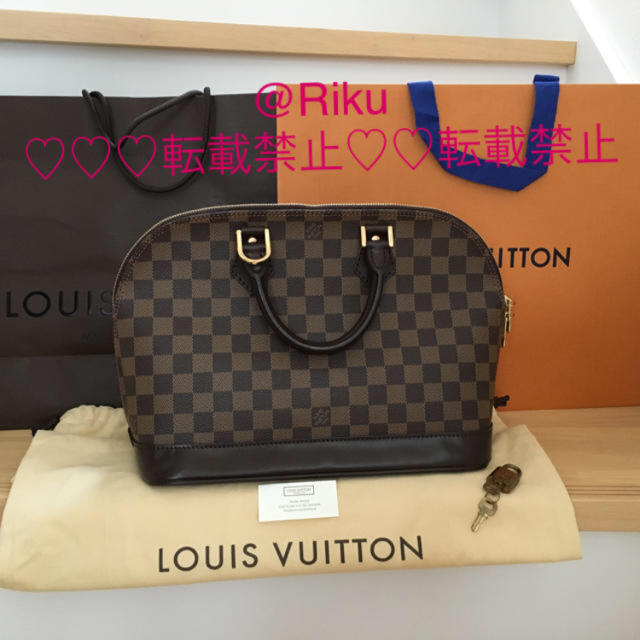 ルイ・ヴィトン（LOUIS VUITTON）のダミエ アルマ ハンドバッグ♡約725ｇ付属品