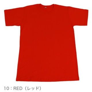 訳あり 無地 Ｔシャツ レッド 難あり Lサイズ OT016(Tシャツ/カットソー(半袖/袖なし))