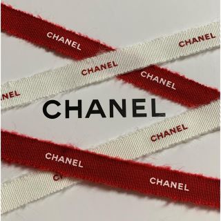 シャネル(CHANEL)の2018年 CHANEL ホリデー リボン レッド＆ホワイト 2m(ラッピング/包装)