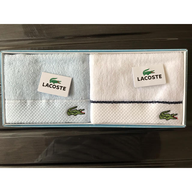 LACOSTE(ラコステ)のタオルハンカチ2枚セット LACOSTE メンズのファッション小物(ハンカチ/ポケットチーフ)の商品写真