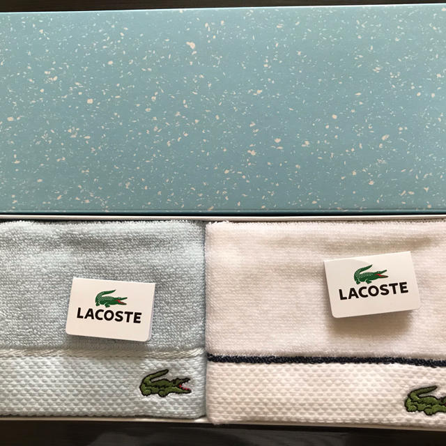 LACOSTE(ラコステ)のタオルハンカチ2枚セット LACOSTE メンズのファッション小物(ハンカチ/ポケットチーフ)の商品写真