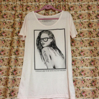 ムルーア(MURUA)のMURUA☆女の子プリントTシャツピンク(Tシャツ(半袖/袖なし))