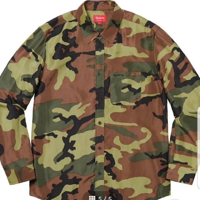 新品未使用　Supreme　カモシルクシャツ