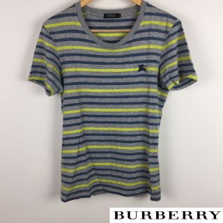 バーバリーブラックレーベル(BURBERRY BLACK LABEL)の美品 BURBERRY BLACK LABEL 半袖Tシャツ ボーダー サイズ2(Tシャツ/カットソー(半袖/袖なし))