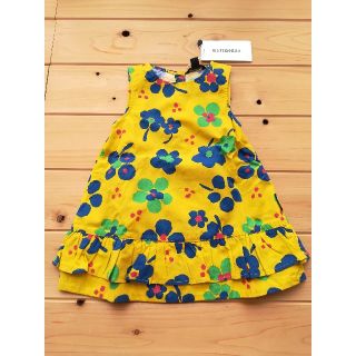 マリメッコ(marimekko)のマリメッコ　marimekko　夏　ワンピース　セット　花柄　女の子　ガール　黄(ワンピース)