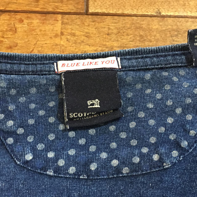SCOTCH & SODA(スコッチアンドソーダ)のスコッチ&ソーダ ドット ポケット Tシャツ メンズ デニム カットソー メンズのトップス(Tシャツ/カットソー(半袖/袖なし))の商品写真