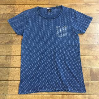 スコッチアンドソーダ(SCOTCH & SODA)のスコッチ&ソーダ ドット ポケット Tシャツ メンズ デニム カットソー(Tシャツ/カットソー(半袖/袖なし))