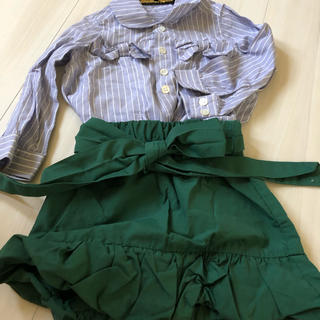 フィス(FITH)の美品 セット カムチャット&クローゼット スカート シャツ 100㎝ サマー(Tシャツ/カットソー)