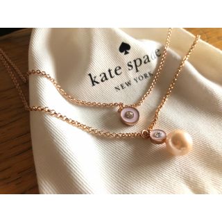 ケイトスペードニューヨーク(kate spade new york)の【sale】 kate spade 新品 ダブルペンダント ローズ(ネックレス)