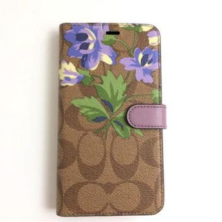 コーチ(COACH)のCOACH コーチ iPhoneXR 手帳型 F75843 ブラウン系 花(iPhoneケース)