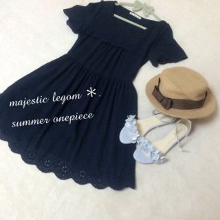 マジェスティックレゴン(MAJESTIC LEGON)のスカラップワンピース♡(ひざ丈ワンピース)