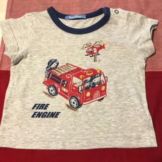 ファミリア(familiar)の☆ファミリア シャツ 消防車  中古 80(Ｔシャツ)