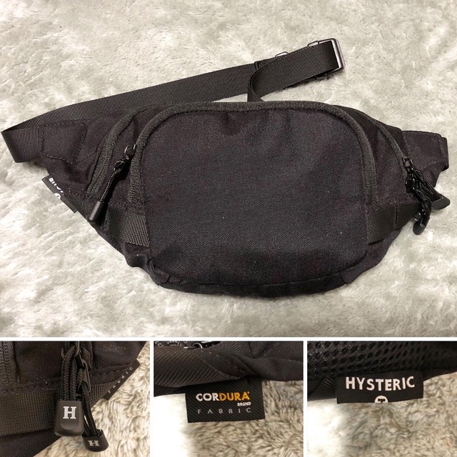 HYSTERIC GLAMOUR / CORDURA ウエストバッグ ブラック